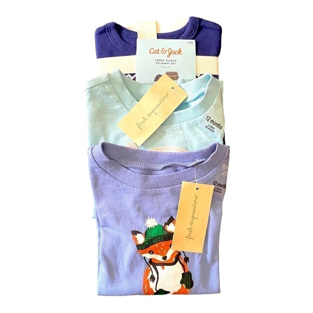 NWT-12 MONTHS BOY BUNDLE-CAT & JACK-FIRST IMPRESSIONS